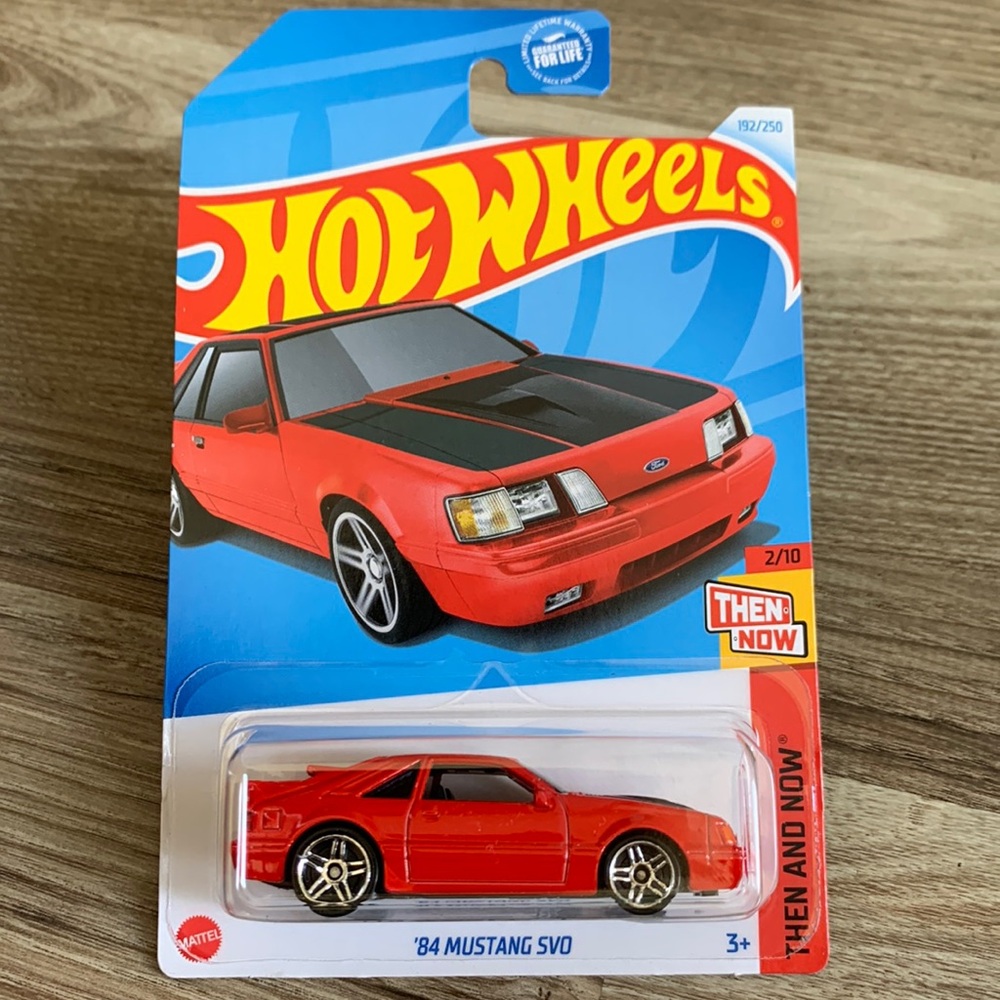 Hot Wheels 1984 Ford Mustang SVO Red Then Now 80s Pony Car Hotwheels 2024 🆕